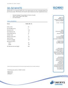technical data sheet  ISO9001WHITE