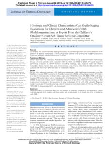 Published Ahead of Print on August 12, 2013 asJCOThe latest version is at http://jco.ascopubs.org/cgi/doiJCOJOURNAL OF CLINICAL ONCOLOGY  O R I G I N A L
