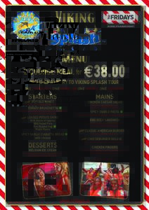 Viking Menu 2 COURSE MEAL for  €38.00