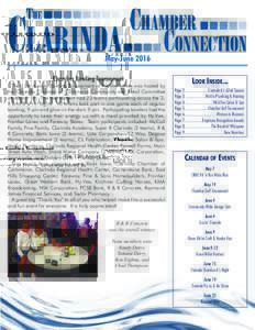 May-June 2016 Chamber Bowling Tournament The 13th Annual Bowling Tournament at Frontier Lanes was hosted by the Clarinda Chamber of Commerce Community and Retail Committee on March 19. The tournament had 22 teams partici