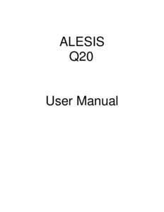 ALESIS Q20 User Manual  Introduction