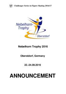 Challenger Series in Figure SkatingNebelhorn Trophy 2016 Oberstdorf, Germany