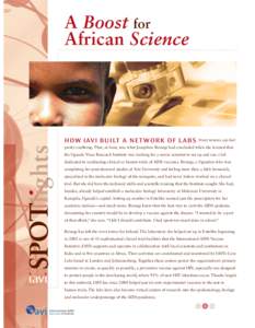 A Boost for African Science SPOTlights  HOW IAVI BUILT A NETWORK OF LABS