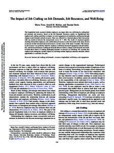 Journal of Occupational Health Psychology 2013, Vol. 18, No. 2, 230 –240 © 2013 American Psychological Association/$12.00 DOI: a0032141