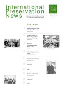 International Preservation News A Newsletter of the IFLA Core Activity on Preservation and Conservation