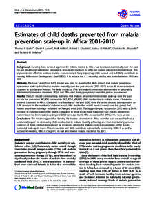 Eisele et al. Malaria Journal 2012, 11:93 http://www.malariajournal.com/contentRESEARCH  Open Access