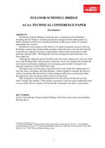 Microsoft Word - ACAA Technical Paper - Eleanor Schonell Bridge.doc