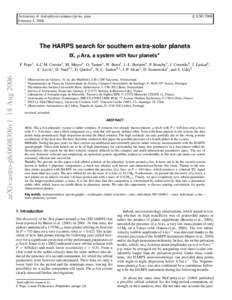c ESO 2008 Astronomy & Astrophysics manuscript no. pepe February 5, 2008