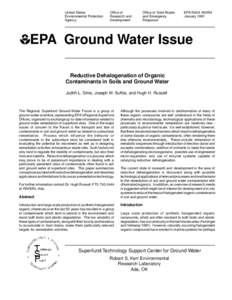 Ground Water Issue: Reductive Dehalogenation of Organic Contaminants in Soils and Ground Water