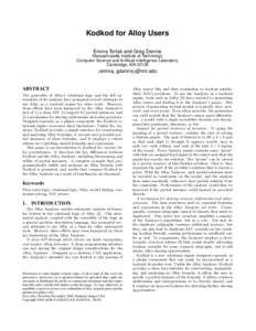 NP-complete problems / Alloy Analyzer / Massachusetts Institute of Technology / Recreational mathematics / Alloy / N1 road / N postcode area / Sudoku / Boolean satisfiability problem / Theoretical computer science / Mathematics / Formal methods