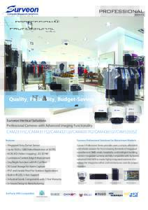 Quality Reliability Budget-Saving ￭ ￭  Surveon Vertical Solutions