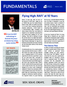 FUNDAMENTALS  March 2015 Flying High: RAFI at 10 Years ™