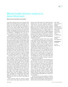 ..................  Op-Ed Mental health services research in Asian Americans
