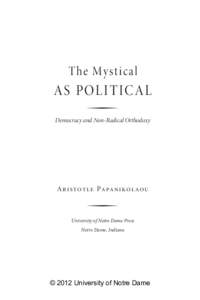 The Mystical  as Political -