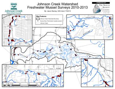 Johnson Creek Watershed Freshwater Mussel SurveysBy: Jason Berney, GIS InternJohnson Creek H