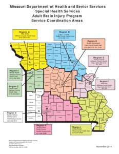 Missouri Department of Health and Senior Services Special Health Services Adult Brain Injury Program Service Coordination Areas Region A