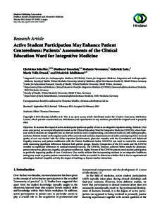 Teaching Integrative Medicine patient-based, learner-centered and integrative - Experiences with the „Integrated Curriculum for