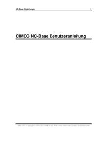 CIMCO NC-Base V8 Dokumentation