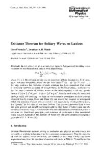 Hamiltonian mechanics / Calculus of variations / Lattice / Wave equation / Hamiltonian / Boussinesq approximation / Contributors to general relativity / Reciprocal lattice / Physics / Chemistry / Mathematical analysis