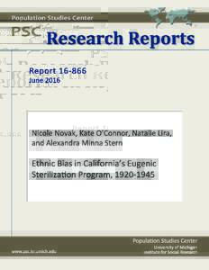 Ethnic Bias in California’s Eugenic Sterilization Program, 