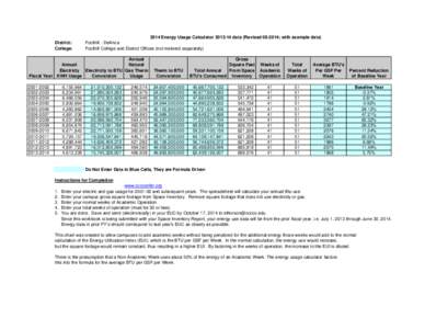 2014 Energy Usage Calculator 2013-14_Foothill DeAnza CCD.xls