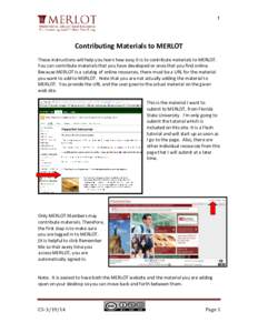 Contributing Materials to MERLOT