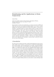 Beamforming and Its Applications to Brain Connectivity Armin Fuchs Center for Complex Systems & Brain Sciences, Department of Physics, Florida Atlantic University, Boca Raton, FL 33487 