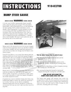 INSTRUCTIONS[removed]BUMP STEER GAUGE  