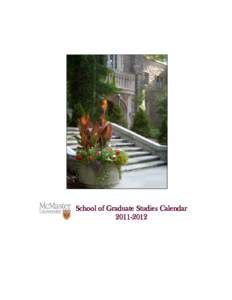 School of Graduate Studies Calendar[removed]   McMaster University 