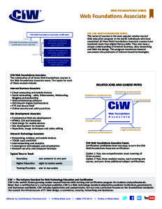 WEB FOUNDATIONS SERIES  ® Web Foundations Associate THE CIW WEB FOUNDATIONS SERIES