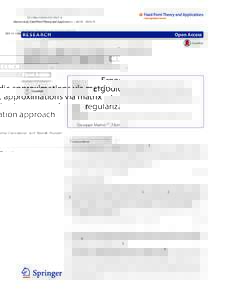 Ergodic approximations via matrix regularization approach