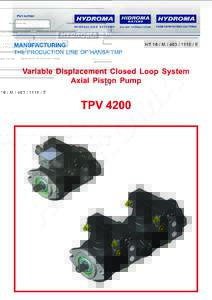 Variable Displacement Axial Piston Pumps  TPVCONTENTS