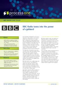 BBC RADIO CASE STUDY  BBC Radio tunes into the power of ejabberd  GOALS