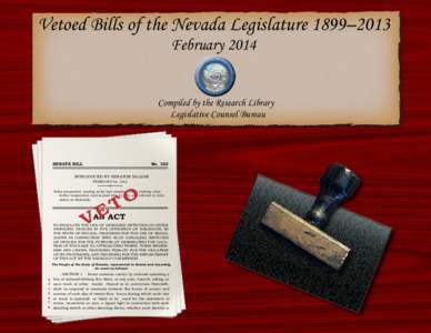 Vetoed Bills of the Nevada Legislature[removed]