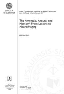 The Amygdala, Arousal and Memory: From Lesions to Neuroimaging