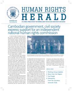DECEMBER 2006 www.aseanhrmech.org Cambodian government, civil society express support for an independent national human rights commission