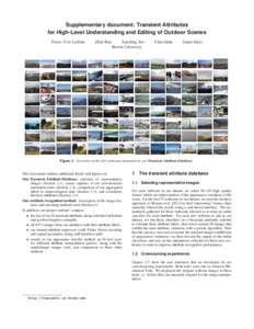 Supplementary document: Transient Attributes for High-Level Understanding and Editing of Outdoor Scenes Pierre-Yves Laffont Zhile Ren