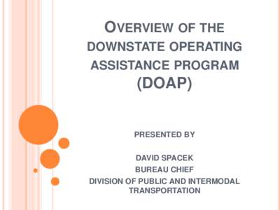 Overview of the doap program