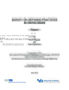 SURVEY ON DEFINING PRACTICES IN ONTOLOGIES – Report – by Selja Seppälä and