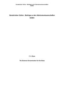 Osnabrücker Online - Beiträge zu den AltertumswissenschaftenOsnabrücker Online - Beiträge zu den Altertumswissenschaften