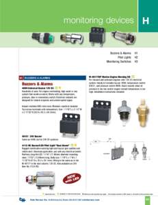 monitoring devices H  Buzzers & Alarms Pilot Lights Monitoring Switches