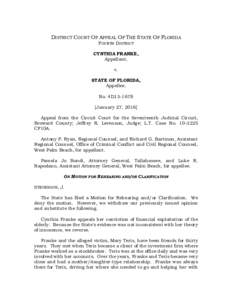 DISTRICT COURT OF APPEAL OF THE STATE OF FLORIDA