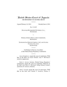 United States Court of Appeals FOR THE DISTRICT OF COLUMBIA CIRCUIT Argued February 24, 2014  Decided June 6, 2014