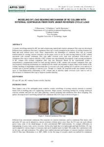 T2A1 Modeling of Load Bearing Mechanism of RC Column with External Continuous Fiber Rope under Reversed Cyclic Load