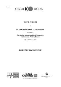 Document N° 1  OECD FORUM on  SCHOOLING FOR TOMORROW