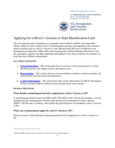 Applying for a Driver’s License or State Identification Card