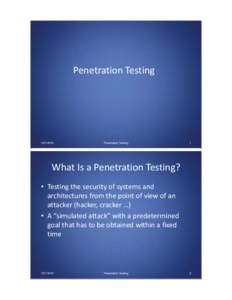 Penetration TestingPenetration Testing