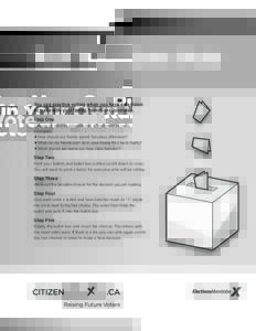 Run Your Own Vote You can practice voting when you have a decision to make with your family, friends or classmates. Step One Choose an issue or decision that is important to you. Examples: