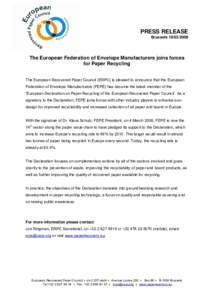The European Recovered Paper Council is pleased to announce that the European Association of Directories (EAPD) has become the