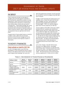 October Interim Update - Fiscal and Economic Outlook